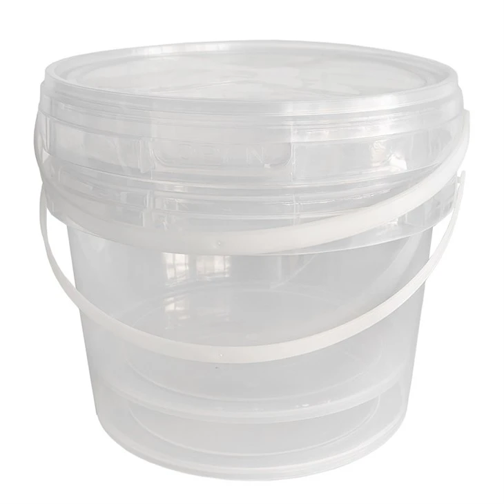 1 Gallon Plastic Clear Buckets With Lids
